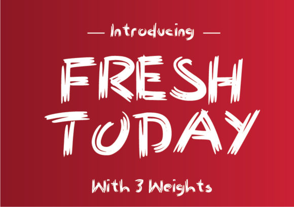 Fresh Today: A Vibrant Display Typeface for Modern Brands